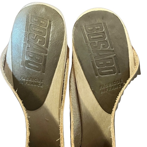 Bosabo leather Heeled wooden clogs handmade in France size 7 - Picture 6 of 12